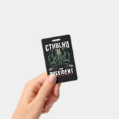 Feierliche Wahlen 2024 Cthulhu für den Präsidenten Ausweis (Handheld)