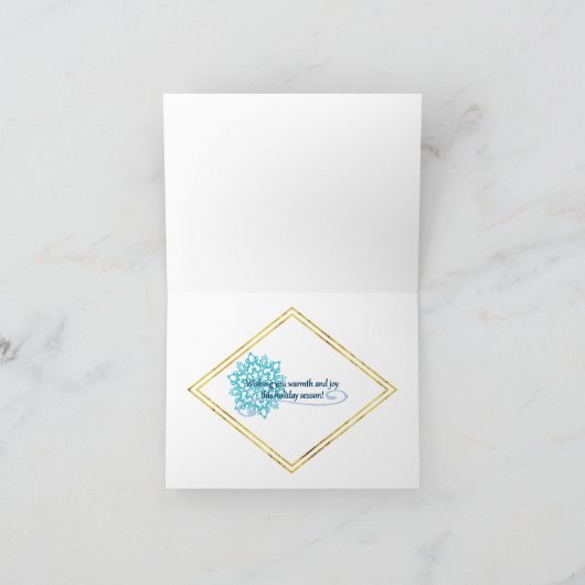 Feierliche Wärme Dankeskarte (Innenseite)