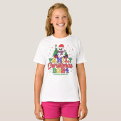 Feierliche Weihnachten der Snowman-Familie T-Shirt (Vorne ganz)