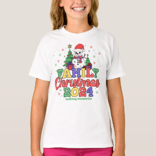 Feierliche Weihnachten der Snowman-Familie T-Shirt