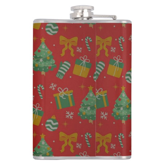 Feierliche Weihnachten Flachmann (Rückseite)