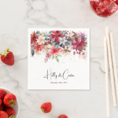 Feierliche Weihnachten Florals Hochzeit Serviette (Beispiel)