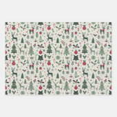 Feierliche Weihnachten Geschenkpapier Set (Vorderseite)