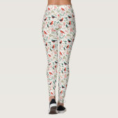 Feierliche Weihnachten Heilige Berries Grünpflanze Leggings (Rückseite)