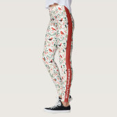 Feierliche Weihnachten Heilige Berries Grünpflanze Leggings (Links)