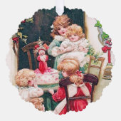 Feierliche Weihnachten hinzufügen Text Kinder Ornament Karte (Vorderseite)