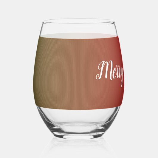 Feierliche Weihnachten im Grünen, Rot Farbe Weinglas Ohne Stiel (Vorderseite)