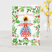 Feierliche Weihnachten Karte (Gelbe Blume)