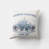 Feierliche Weihnachten kommen Kissen (Rückseite)