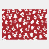 Feierliche Weihnachten mit Feiertagssymbole Geschenkpapier Set (Vorderseite)