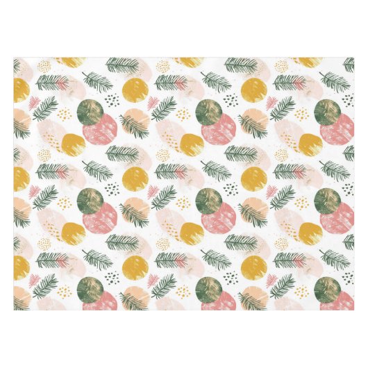 Feierliche Weihnachten mit grünen, goldenen, rosa Tischdecke (Vorderseite (Horizontal))