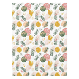 Feierliche Weihnachten mit grünen, goldenen, rosa  Tischdecke