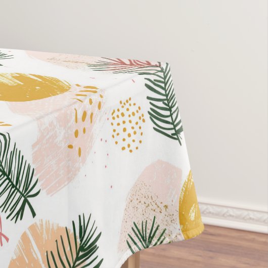 Feierliche Weihnachten mit grünen, goldenen, rosa Tischdecke (Beispiel)