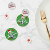 Feierliche Weihnachten mit Spaß Skelett Rote Gold  Konfetti (Gruppe)