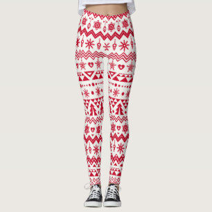 Feierliche Weihnachten nahtlos Muster. Leggings