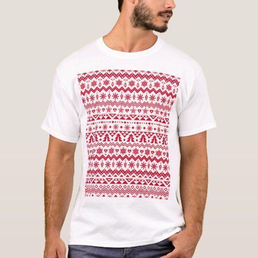 Feierliche Weihnachten nahtlos Muster. T-Shirt (Vorderseite)
