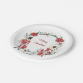 Feierliche Weihnachten Pappteller (Schrägansicht)