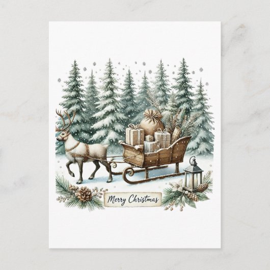 Feierliche Weihnachten RentierSchlitten (Vorderseite)
