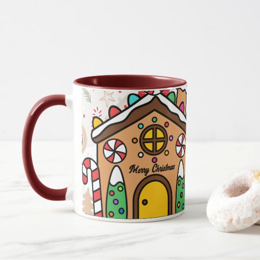 Feierliche Weihnachten Tasse (Mit Donut)