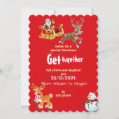 Feierliche Weihnachten zusammenkommen Einladung (Vorderseite)