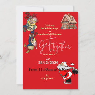 Feierliche Weihnachten zusammenkommen Einladung