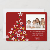 Feierliche Weihnachtsbaum Fotokarte Feiertagskarte (Vorderseite)