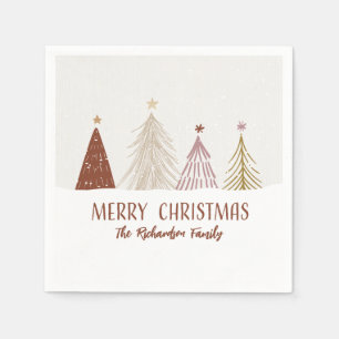 Feierliche Weihnachtsbäume Weihnachtsfeier Serviette