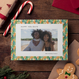 Feierliche Weihnachtsbaumen Muster Foto Happy Feiertagskarte