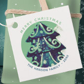 Feierliche Weihnachtsbaumfeiertage Geschenkanhänger