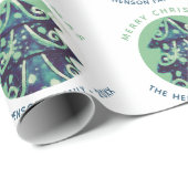 Feierliche Weihnachtsbaumfeiertage Geschenkpapier (Rolleneckpunkt)