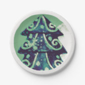 Feierliche Weihnachtsbaumtage Pappteller (Vorderseite)