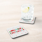 Feierliche Weihnachtsbriefe mit Polka Dots Getränkeuntersetzer (Rechte Seite)