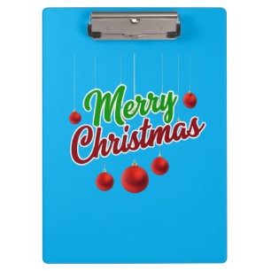 Feierliche Weihnachtsdekoration mit Roten Ornament Klemmbrett