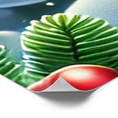 Feierliche Weihnachtsfeier aus Kamin Poster (Ecke)