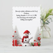 Feierliche Weihnachtsfeier Einladung (Stehend Vorderseite)