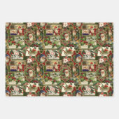 Feierliche Weihnachtsfeier Ephemera Collage Geschenkpapier Set (Vorderseite)