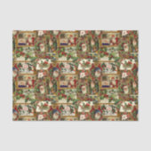 Feierliche Weihnachtsfeier Ephemera Collage-Gold Seidenpapier (Vorderseite)