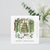 Feierliche Weihnachtsfeier Feiertagskarte (Stehend Vorderseite)