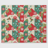 Feierliche Weihnachtsfeier Geschenkpapier (Flach)