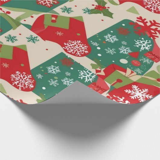 Feierliche Weihnachtsfeier Geschenkpapier (Ecke)