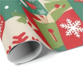 Feierliche Weihnachtsfeier Geschenkpapier (Rolleneckpunkt)