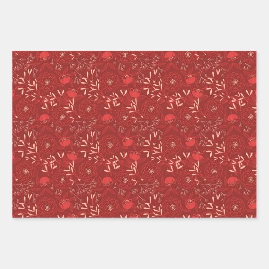 Feierliche Weihnachtsfeier Geschenkpapier Set (Vorderseite)