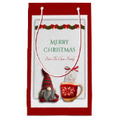 Feierliche Weihnachtsfeier Gnome Kleine Geschenkta Geschenktüte (Vorderseite)
