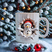 Feierliche Weihnachtsfeier im Snowman - 3D-Urlaub Kaffeetasse
