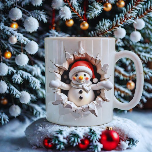 Feierliche Weihnachtsfeier im Snowman - 3D-Urlaub Kaffeetasse