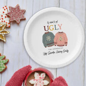 Feierliche Weihnachtsfeier im Ugly Sweater Pappteller