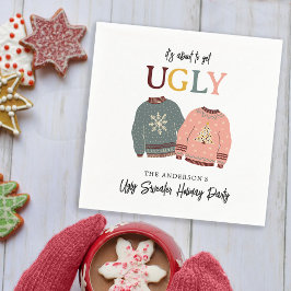 Feierliche Weihnachtsfeier im Ugly Sweater Serviette