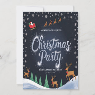 Feierliche Weihnachtsfeier Party Einladung