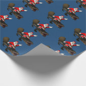 Feierliche Weihnachtsfeier Reiten Geschenkpapier (Ecke)