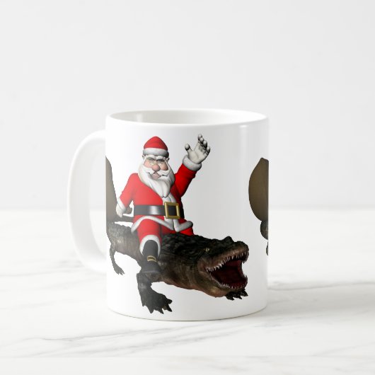 Feierliche Weihnachtsfeier Reiten Kaffeetasse (Vorderseite Links)